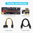 thumbnail image 4 of Maytalsory PCI-E 1x to 6x Exender Board USB Card Module Portable Mining Computer Motherboard Adapter Component Device Miner Red Slot+Black Wire 1Set, 4 of 6
