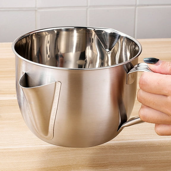 WRITWAA Metal Gravy and Fat Separator for Kitchen Use, Oil Separator for Cooking, 1 Set