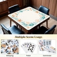 thumbnail image 6 of Mahjong Mat 31.5" x 31.5" Seashell Starfish Ocean Themed Decorative Frame Teal Coral Colors Non-Slip Noise Reduction Mahjong Tiles Table Cover for Dominoes Poker Card Board and Tile Games, 6 of 6