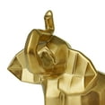 thumbnail image 5 of 12", 11", 8"H Gold Porcelain Ceramic Elephant Sculpture, by DecMode (3 Count), 5 of 8