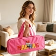 thumbnail image 5 of Tdxkok Portable Mahjong Tile Storage Bag Zipper Carrying Case Cute Letter Design for Travel Party Game Storage B, 5 of 6