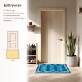thumbnail image 3 of ODIKA 3'x5' Machine Washable Non-Slip Area Rug, Elegant Surfboard Mosaic Artistic Display High Traffic Rug, Turquoise, 454726, 3 of 3