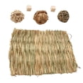thumbnail image 3 of Grass Bed Mat,Rabbit Grass Mat Relieve Hamster Grass Matwith Ball Toys Hamsters Chew Toys Set High-End Performance, 3 of 8