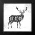 thumbnail image 2 of Grey, Jace 12x12 Black Modern Framed Museum Art Print Titled - Deer Patterns, 2 of 5