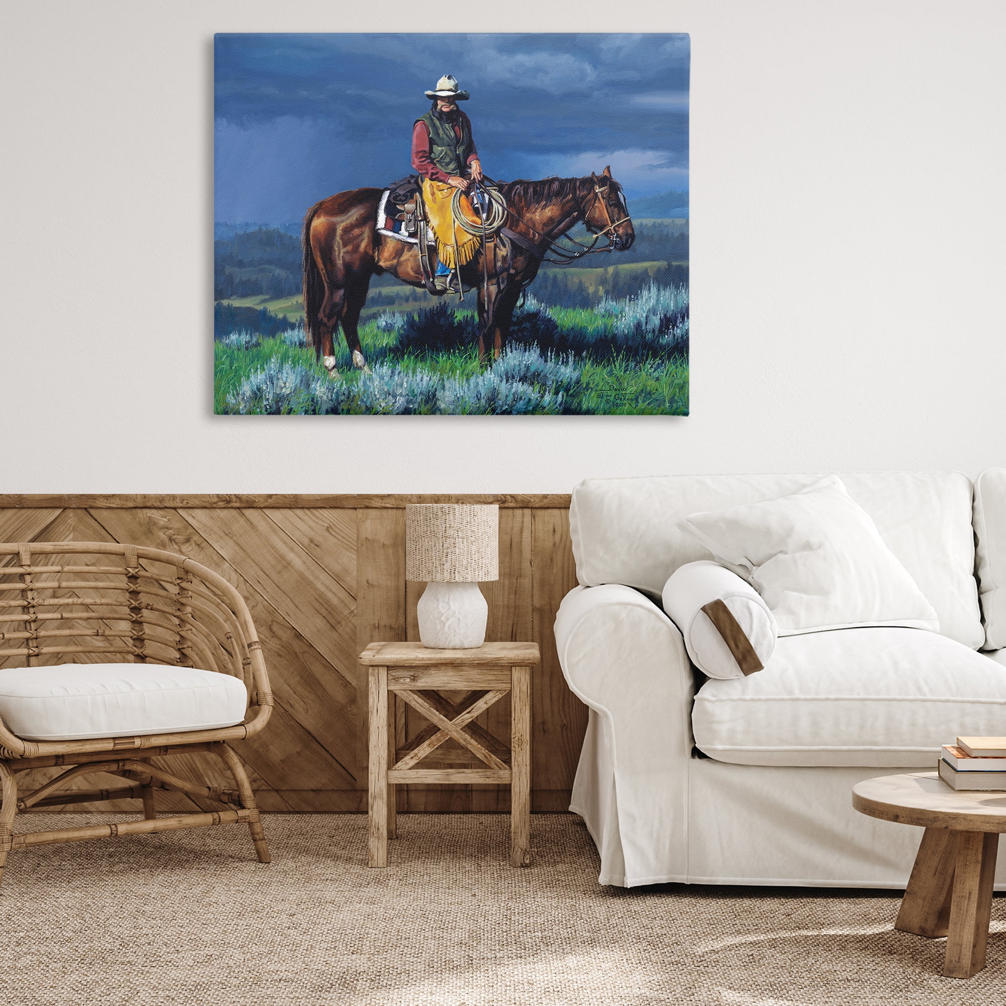 Stupell Industries Before The Storm Animals & Insects Painting Gallery Wrapped Canvas Art Print Wall Art, 48 x 36