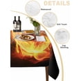 thumbnail image 3 of Golf Ball Tablecloth Rectangle Table Cloths 54x108, Waterproof Tablecloth Outdoor Table Cloth, Sport Modern Glowing Burning Classic Art Washable Table Cover for Kitchen Dinning Party, 3 of 8