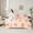Brown Pink, variant on Manfei Cartoon Gingerbread Man 7-Piece Bedding Comforter Set,Merry Xmas King Bedding Sets,Sweet Candy Cane Bed Sheets For Girl Kids,Breathable Home Decor Reversible