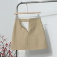 thumbnail image 5 of Ediodpoh Womens Skirts Tweed A Line Short Skirt High Waist Slim Fit Wrap Skirt Mini Skirts for Women Khaki M, 5 of 6