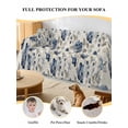 thumbnail image 4 of Blue Gray Spring Floral Couch Cover Sofa Covers 3 Cushion Sectional Couch, Vintage Botanical Washable Sofa Covers Slipcover Sectional Sofa Cover, Furniture Protector 71"x150", 4 of 9