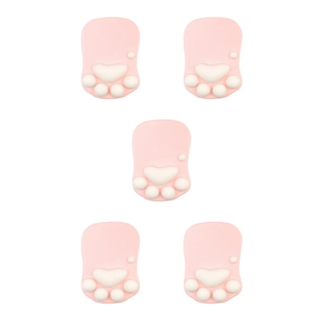 Wweixi Unique Mouse Mat With Wrist Support For Safe And Comfortable Cute And Stylish DS-002 pink 5Set