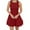 Red, variant on Summer Dresses for Women 2025, Women's Solid Ruffle Hem Neck Mini Dress Sleeveless Ruched Corset Short Party Dresses(Black,S)