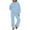 10#Light Blue, variant on Womens 2 Piece Outfits 2026 Sweatsuit Set Track Suits Oversized Hoodie Sweatshirts Wide Leg Sweatpants with Pockets White XL