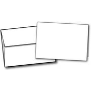 5" x 7" Extra Thick Blank White Cards with Envelopes - 40 Set Pack - Thick 100lb Cover Paper - Scored Folding Cardstock