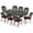 Chili Red, variant on MEETWARM 9-Piece Outdoor Furniture Dining Set, All Weather Cast Aluminum Patio Garden Set with 8 Chairs,1 Oval Table, 2.2" Umbrella Hole, Dark Bronze
