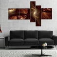 thumbnail image 4 of Designart 'Brown Symmetrical Fractal Pattern ' Floral Canvas Art Print, 4 of 5