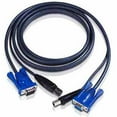 thumbnail image 3 of ATEN 2L-5202U - Keyboard / video / mouse (KVM) cable - USB, HD-15 (VGA) (M) to USB, HD-15 (VGA) (M) - 6 ft - for KVM on the NET CS1708, CS1716; Master View max CS-1716; MasterView USB KVM Switch CS-1708, 3 of 4
