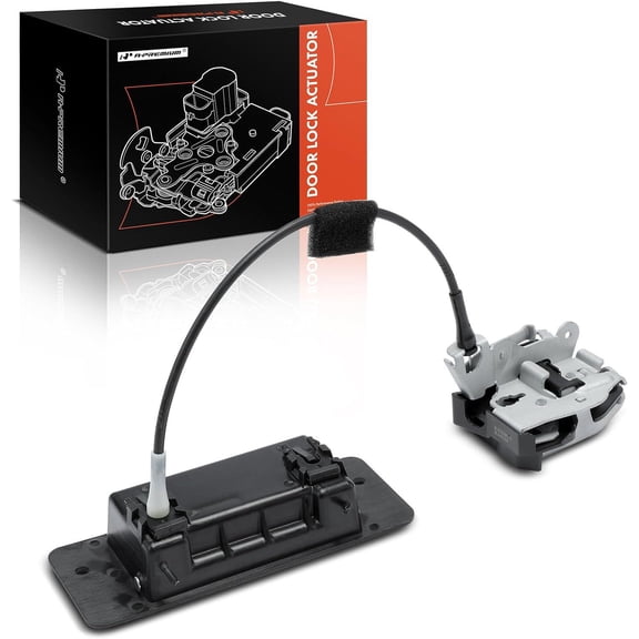 A-Premium Rear Left Hinged Door Latch Cable & Rod with Handle Compatible with Ford E-150 E-250 E-150 Club Wagon E-150/E-250/E-350 Econoline, Rear Left Cargo Door, 8C2Z-15431A03-A, 8C2Z15431A03A