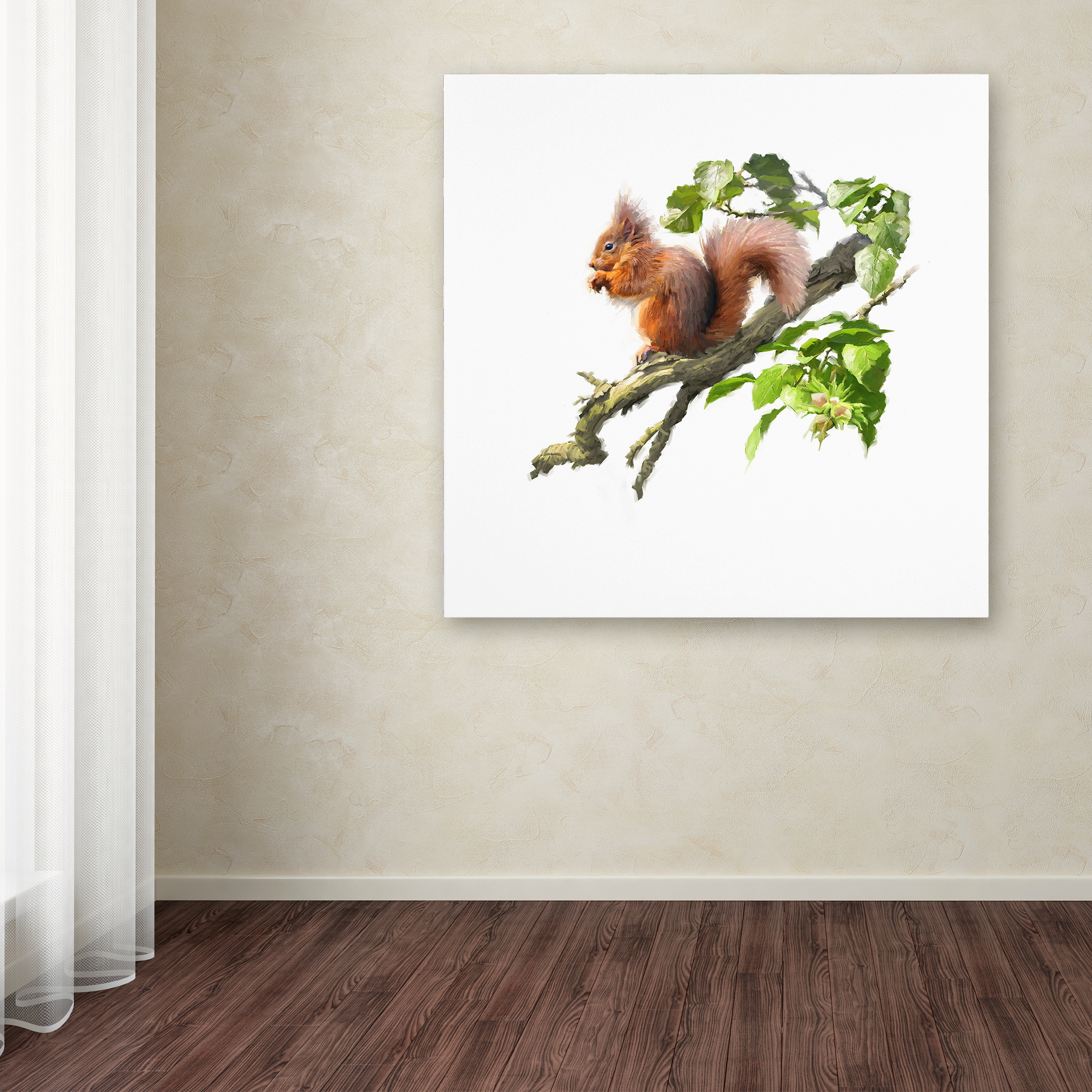 Trademark Fine Art 'Red Squirrel' Canvas Art by The Macneil Studio