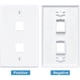 thumbnail image 3 of Paquete de 2 Placas de Pared Ethernet de 2 Puertos, Cat6 Hembra a Hembra Conector de Pared RJ45 Acoplador en LíNea Salida de Pared, Blanco, 3 of 5
