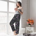 thumbnail image 6 of Picia Watercolor Wildflower 1 Womens Soft Woven Cotton Elastic Waistband Sleep Pajama Pant Lounge Sleep Pant With Pockets And Drawstring-Small, 6 of 9