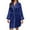 Navy, variant on Celivon Silk Robes For Women Spring Summer Long Pajamas Smooth New Home Household Imitation Silk Bath Comfortable