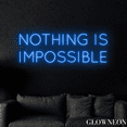 thumbnail image 3 of Glowneon Nothing Is Impossible Neon Sign, Motivation Quote Led Art, 3 of 4