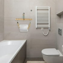 Soimiss Bathroom Paper Towel Holder Stand Beige Rattan 1Pack