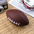 thumbnail image 4 of Lutabuo Mini American Football for Kids Adults PU Foam Rugby Toy Brown Party Games Props, 4 of 6