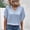 Light Blue, variant on Women's Short Sleeve V-Neck Flare Sleeve Solid Casual Blouse for Spring Summer