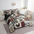 thumbnail image 3 of jejeloiu Farm Animal Cow Twin Bedding Sets 7-Piece,Old Barn Door Bedding Comforter Set,Rustic Farmhouse Cabin Sheet Sets For Adult,Ultra Soft Home Decor Reversible, 3 of 8