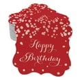 thumbnail image 1 of Inkdotpot Real Rose Gold Foil Bracket Shape Paper Hang Tags Happy Birthday Favor Tags Pack Of 50, 1 of 6