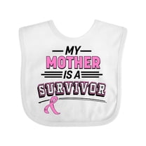 Inktastic My Mother is a Survivor Breast Cancer Awareness Boys or Girls Baby Bib