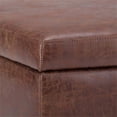 thumbnail image 4 of Allora Table Basse de Rangement en Similicuir Brun Selle, 4 of 6