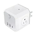 thumbnail image 1 of Socket Cube, Furenl 7-In-1 Multi-Socket Cordless Power Cube – 4 Slots, 2 Usb Ports, 1 Type-C, Home Power Adapter with Usb Contact, 1 of 8