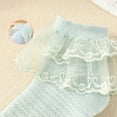 thumbnail image 3 of Kids Socks - Toddler Socks Floor Socks Lace Socks with Ripple s and Ruffle Socks for Toddler Girls, Toddler Socks,Color: Green Size: 6-8 Years, 3 of 3