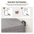 thumbnail image 5 of CHITOOMA Fluted Dresser for Bedroom, Modern Wooden 6 Drawer Dresser, Storage Cabine Chest of Drawers for Living Room Hallway, Gray, 5 of 8