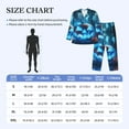 thumbnail image 4 of Halloween Costumes Mens Pajamas Set, Halloween Blue Flame Pumpkin Ghost Halloween Pajamas Button Down Long Sleeve Loungewear Halloween Sleepwear Pjs sets for Men, 4 of 7