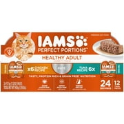 Iams Perfect Portions Wet Cat Food Variety Pack, Grain Free, 1.32 oz Trays (12 Pack)