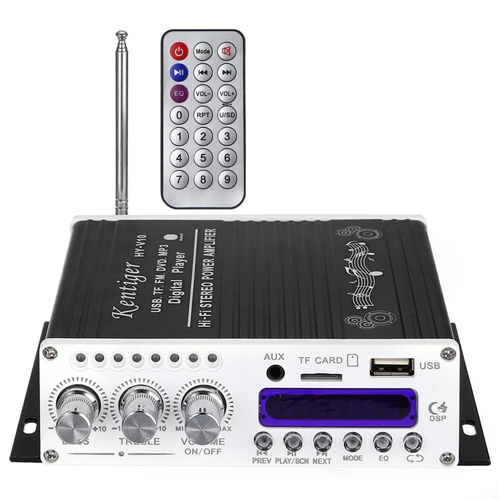Car Amplifier, V10 Hifi Power Bluetooth Stereo Portable Bass Amplifier