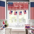 thumbnail image 2 of Independence Day Valance Curtains American Flag Patriotic Stars July 4th Patriotic Curtain Soldiers Red Stripes Kitchen Curtain Window Treatment Valances for Independence Day, Memorial Day 54x18 Inch, 2 of 6