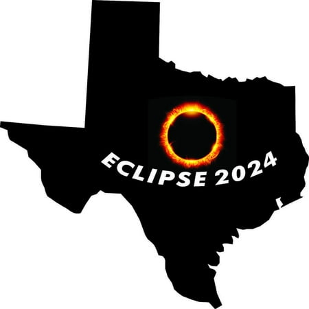 5inx5in Texas Eclipse 2024 Sticker Car Window Bumper Luggage Cup