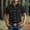 Black, variant on Men's Standard-Fit Short-Sleeve Two-Pocket Utility Shirt Button Down Work T Shirts for Summer
