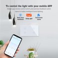 thumbnail image 2 of Amdohai WiFi Smart Wall Touch Switch Glass Panel Mobile APP Tuya/Touch Control Timer No Hub Required Compatible with Google Home&Alexa, 2 of 8