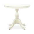 thumbnail image 6 of East West Furniture Antique 3-piece Dining Set with Napoleon Back in Linen White, 6 of 7