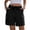 Black, variant on Bloomae Women's Casual Cargo Shorts with Multi-Pockets Elastic High Waist Drawstring Bermuda Shorts Lightweight Above Knee Length Basic Solid Color Athletic Camping Travel Short Pants