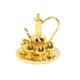 thumbnail image 5 of 6pcs Oro Metal Tapa De Té Tetera Tazas Conjunto 1:12 Dollhouse Miniaturas Decoración Sunnimix Miniatura de la casa de muñecas, 5 of 8