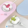 thumbnail image 4 of Dteck for Apple AirPods 1st / 2nd Generation Case, Shockproof Case Clear Plating Silicone Lock Cover for AirPods 1st / 2nd Generation with Keychain for Women Men ,Pink, 4 of 6