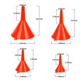 thumbnail image 4 of DEDC Oil Funnels, Gas Funnels, Plastic Funnel Set for Car, Automotive, Kitchen, Mini Small Large Red (4pcs Gas Plastic Funnel), 4 of 5