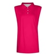 thumbnail image 5 of Yigetop Sleeveless Polo Shirts for Women, Shirts for Women 2025 Summer Button Down Collared Sleeveless Tops Business Work Casual Basic Blouses Golf Shirts for Woman Hot Pink 3XL, 5 of 6