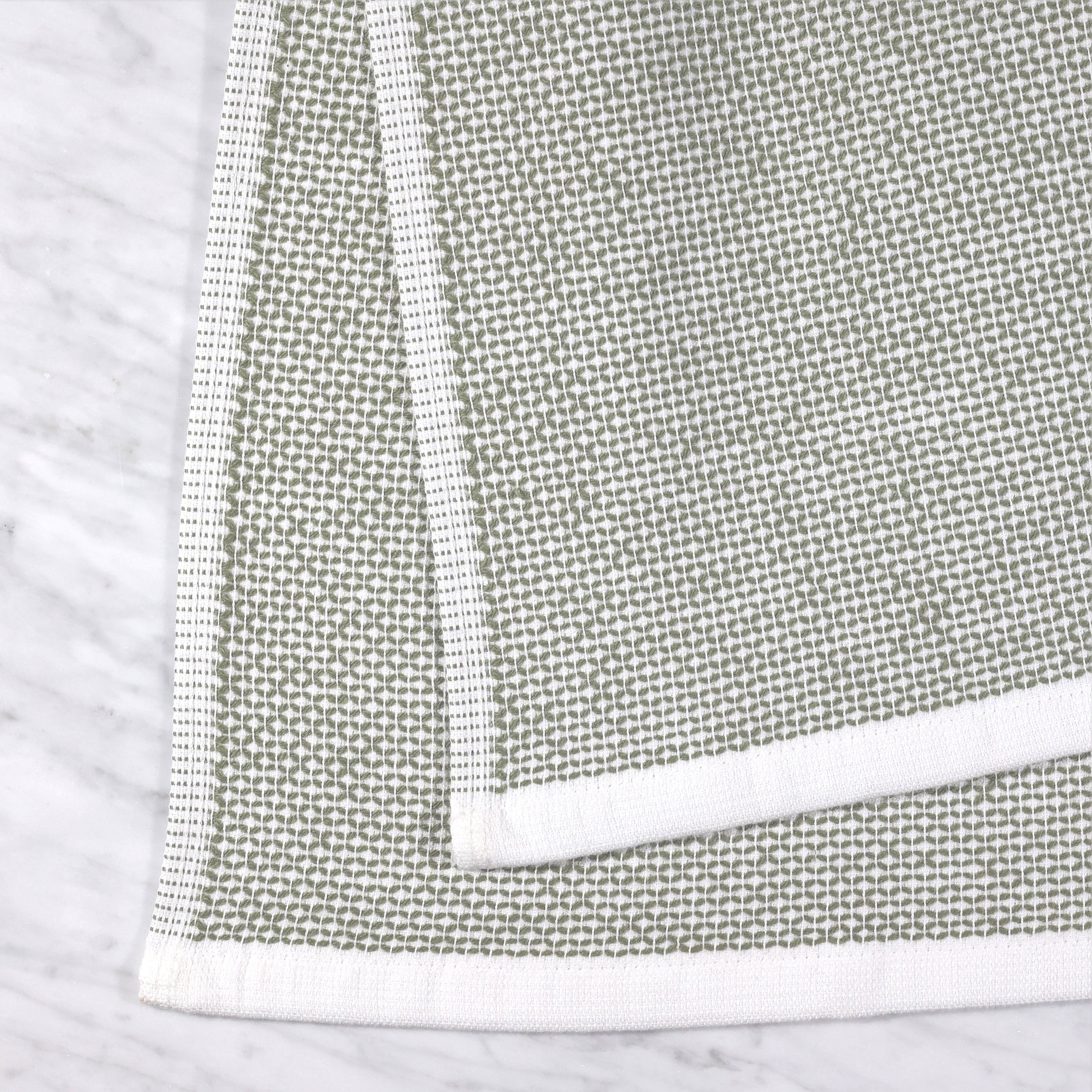 Better Homes & Gardens 2-Piece Flat Woven Kitchen Towels, Green